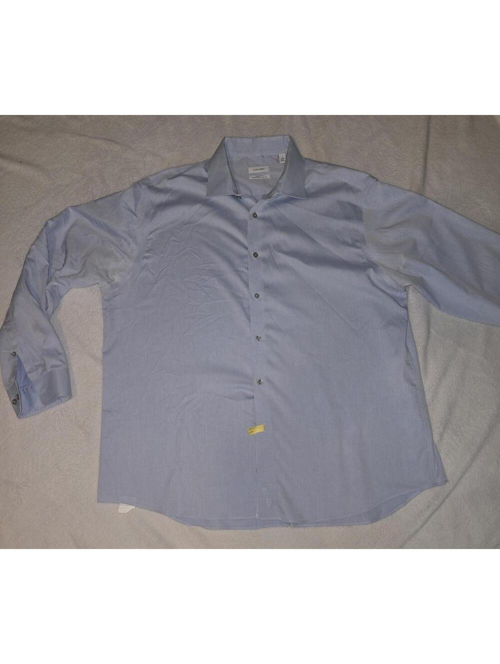 Calvin Klein Light Blue Men's Dress Shirt Size XL